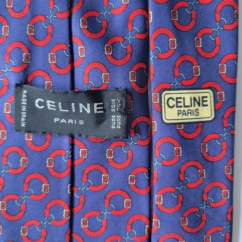 Celine Paris Chain Link Vintage Tie.